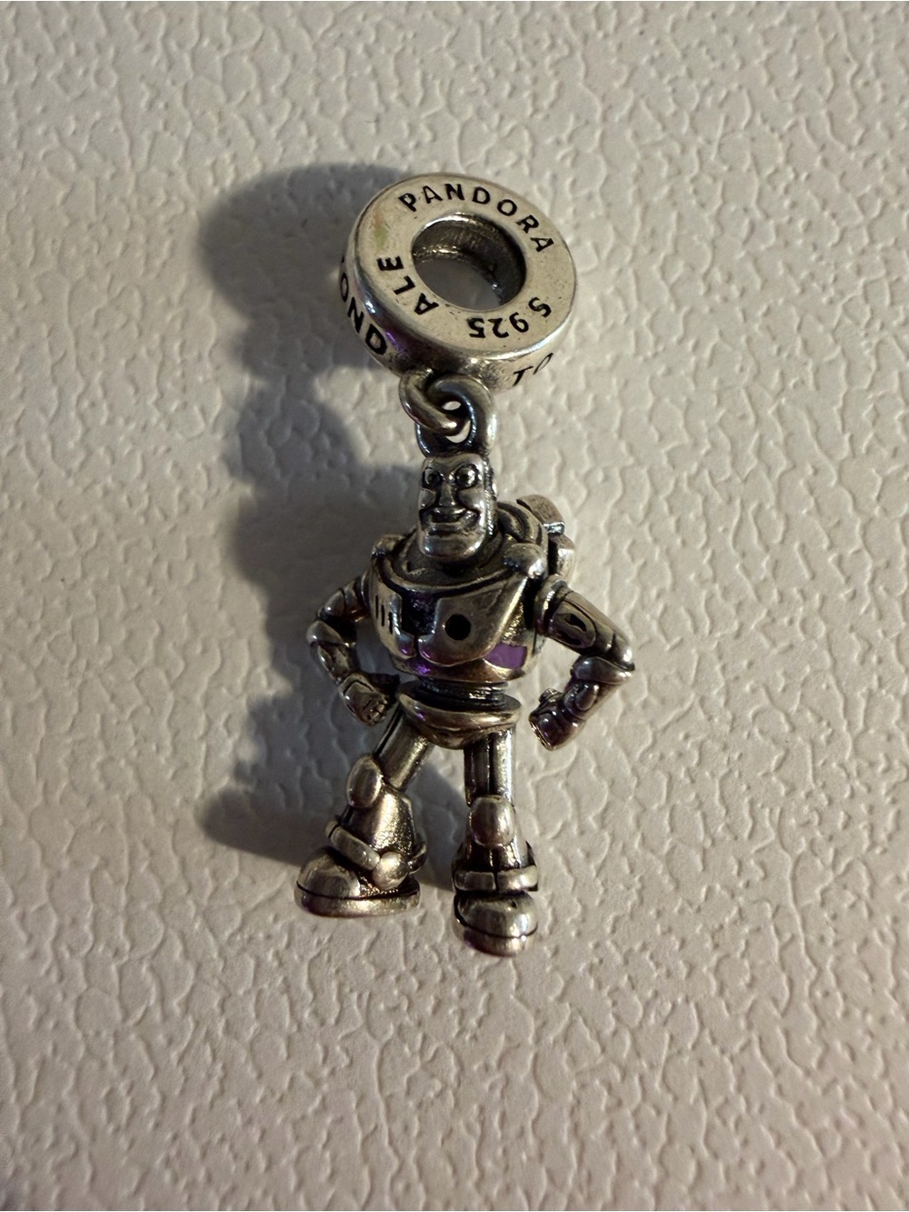 Disney Pixar Silver Buzz Lightyear Dangle Charm